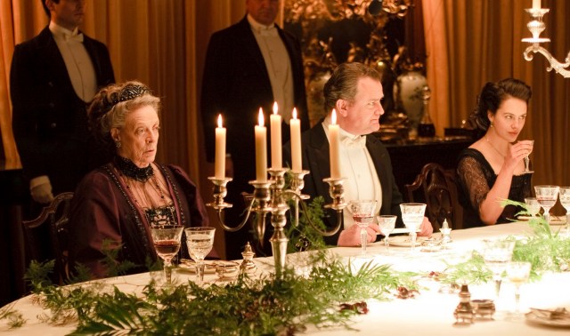 Look at the Dowager Countess' face. She must be seated across from my children.