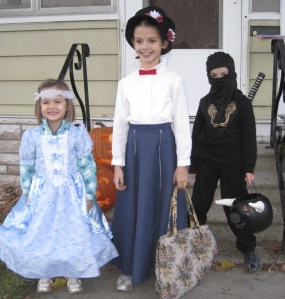 Blue Princess, Mary Poppins, Ninja who insisted on carrying the Minotaur head for the third year in a row.