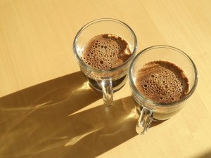 Let's go for coffee, I mean, cheap therapy.
